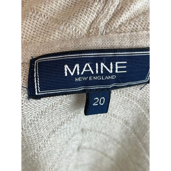Maine New England Draped Lambswool Open-Front Cardigan – 16US - Picture 4 of 4